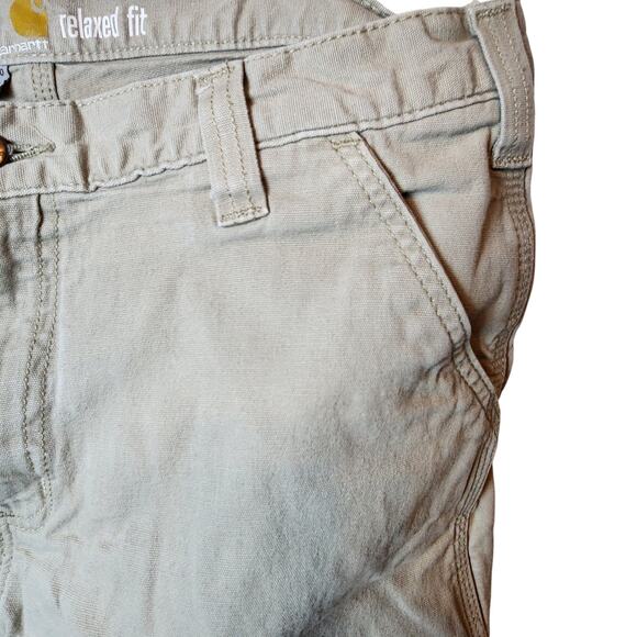 Carhartt Men’s Relaxed Straight Rigby Dungaree Pants Beige 36x30 Style 102291 - Picture 9 of 11